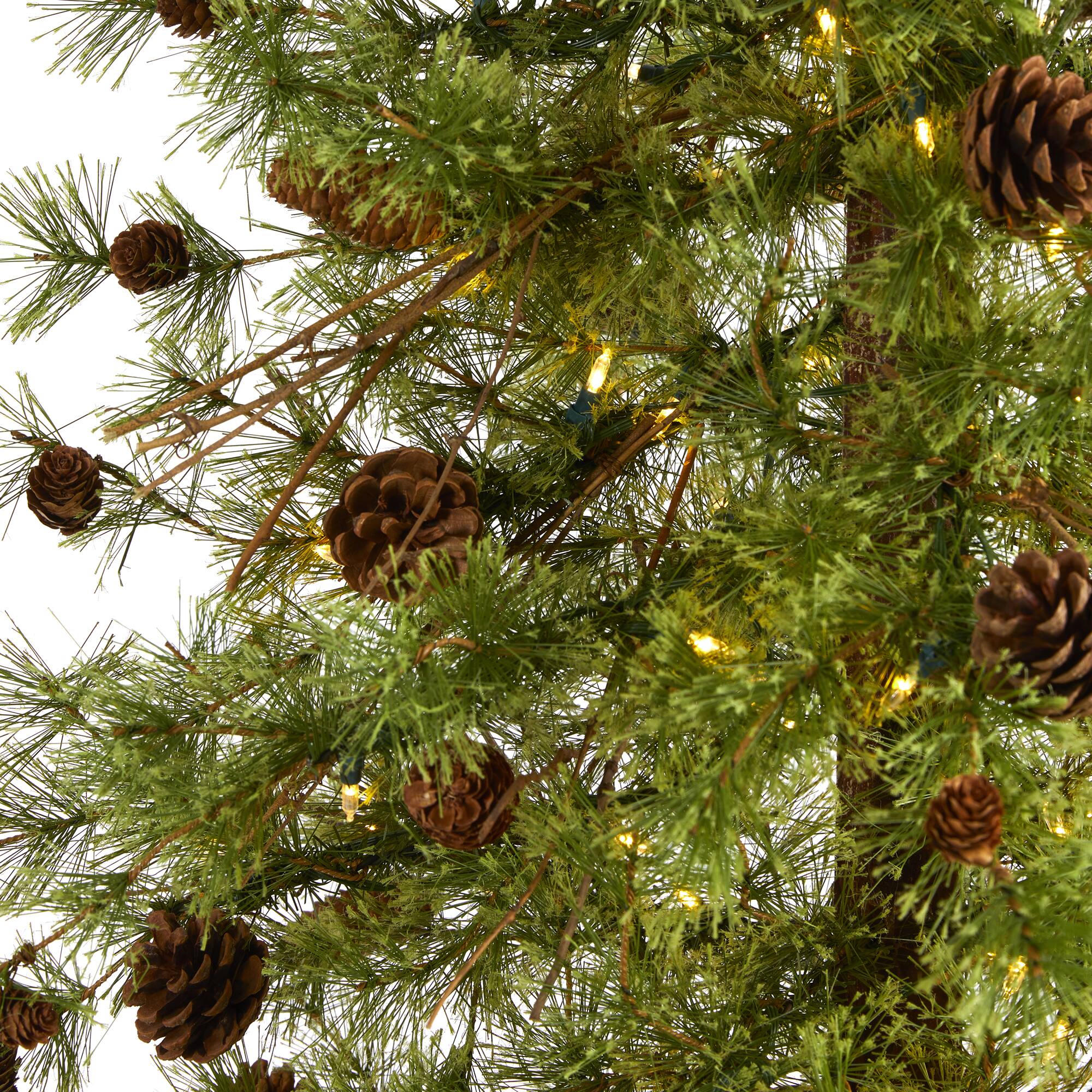 7ft. Pre-Lit Wyoming Alpine Artificial Christmas Tree, Clear LED Lights